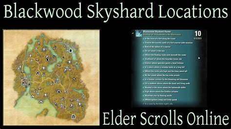 Blackwood Skyshard Locations Elder Scrolls Online Eso Youtube