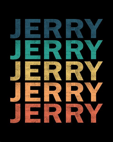 Jerry Name T Shirt Jerry Vintage Retro Name T Item Digital Art By