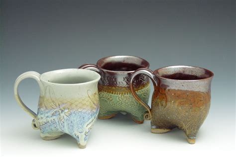 Handbuilt Tripod Mugs Pottery Handbuilding Hand Built Pottery Ceramics