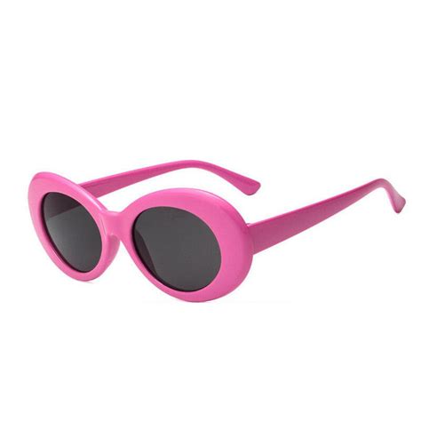 Retro Clout Goggles Unisex Sunglasses Rapper Oval Shades Grunge Frames