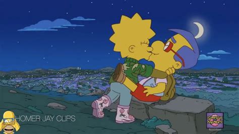 The Simpsons Lisa And Milhouse Kiss Youtube