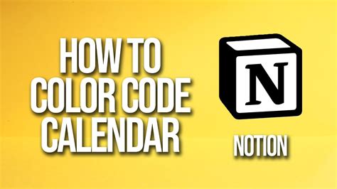 How To Color Code Calendar Notion Tutorial Youtube