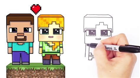 How To Draw Minecraft Alex Cute Step By Step