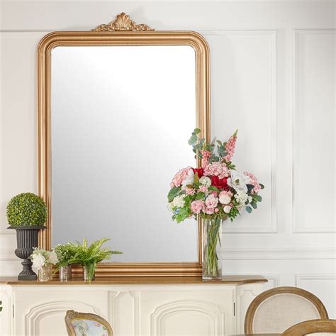 Grand miroir en bois doré Amandine