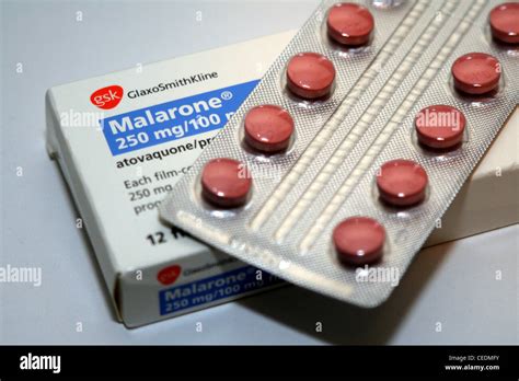Malarone Malaria Tabletten Stockfotografie Alamy