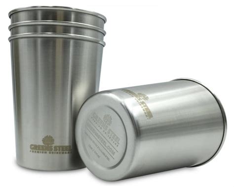 Greens Steel 10oz Stainless Steel Cups 4 Pack Tiny Shiny Shop