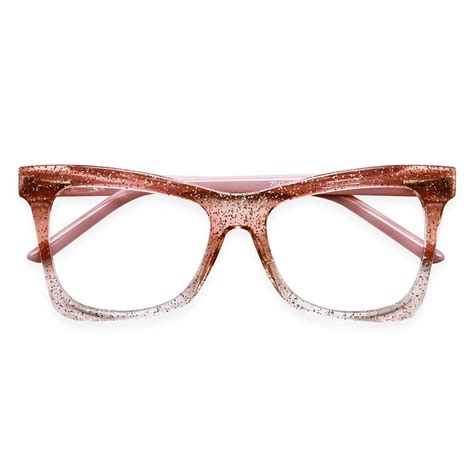 w2042 rectangle pink eyeglasses frames leoptique