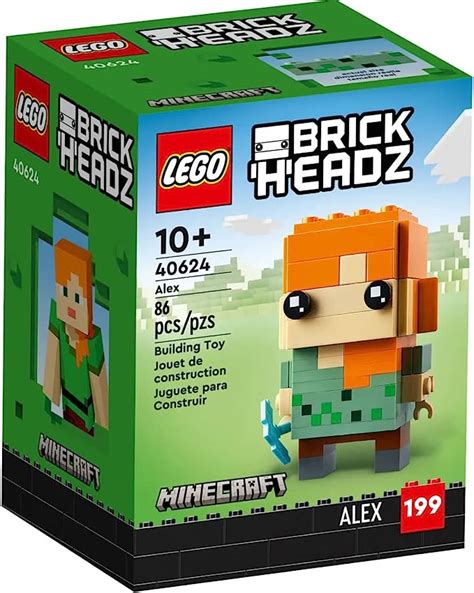 Lego 40624 Brickheadz Minecraft Alex With Diamond Pickaxe Build This