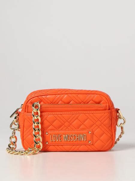 Love Moschino Mini Bag For Woman Orange Love Moschino Mini Bag