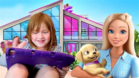 Adley Ipad Tour Playing Barbie Dream House Princess Makeover Toca Town Pretend Play App