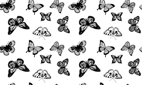 Black And White Butterfly Wallpaper