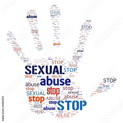 Illustration Of Stop Sexual Abuse Warning Stock Image And Royalty