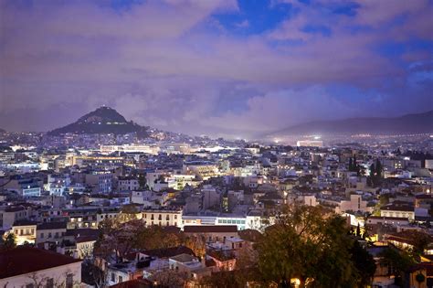 Download Mount Lycabettus Night View Athens Wallpaper