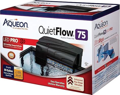 Aqueon Quietflow Led Pro Aquarium Power Filters Size 30 200gph Central