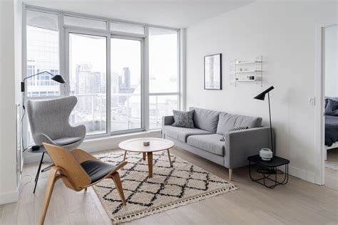 Condo living room tour: a bright, minimalist space | Happy Grey Lucky