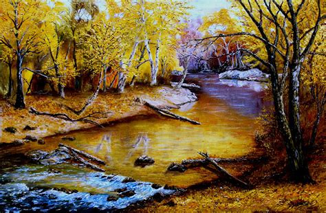 Fall Creek Fall Creek Autumn Is So Beautiful 18x24 Oil Pa Flickr