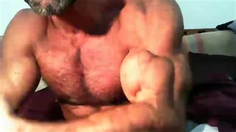 Hairy Flexing Muscle Daddy