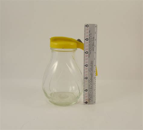 Vintage Hazel Atlas Syrup Pitcher W Yellow Lid Please View Etsy