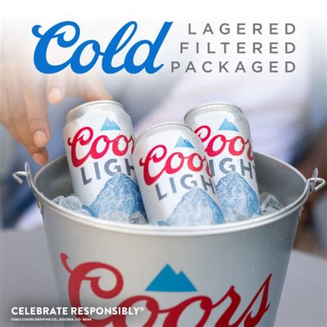 Coors Light American Style Light Lager Beer 6 Cans 16 Fl Oz Kroger