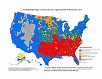 The second-largest religion in each state | Believers vs Non-Believers