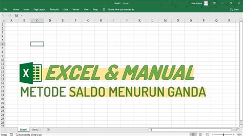 Excel Manual Penyusutan Metode Saldo Menurun Ganda Youtube