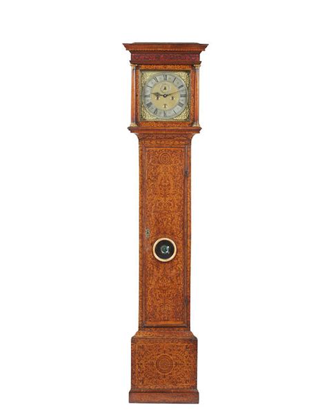 Bonhams A Queen Anne Walnut Seaweed Marquetry Cased Eight Day Longcase Clock By William