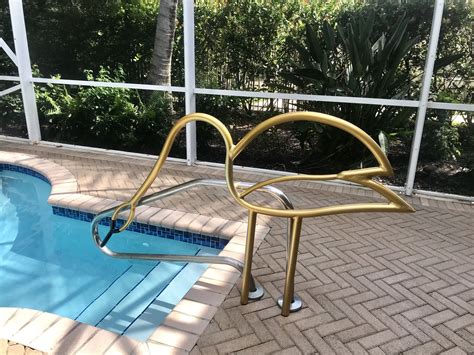 Gold Addition Pool Rails Handrails Uhh Pool Area Swan Swimming