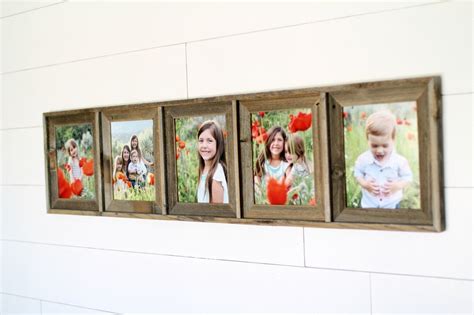 Rustic Collage Picture Frame 5x7 Barnwood Multi Opening