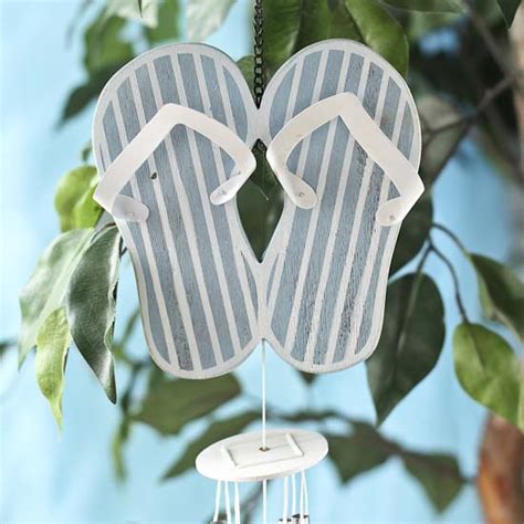 I included a few modern wind chimes that have sea glass. Flip Flop Beach Wind Chime - Coastal Decor - Home Decor
