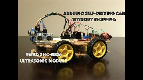 Arduino Self Driving Car Using 3 Hc Sr04 Ultrasonic Module Youtube