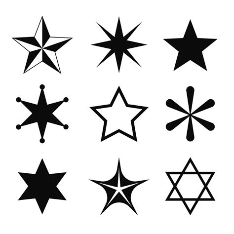Set Of Mixed Stars Vector Free Vector Rawpixel