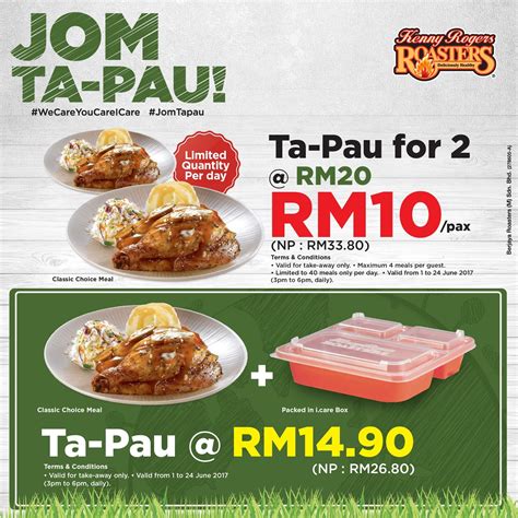 Enjoy texas chicken big, juicy, and crunchy fried chicken combo's with 5 pieces fried chicken + 2 drinks from only rm20.50. Kenny Rogers ROASTERS Ta-Pau Meal for 2 @ RM20 (Normal ...