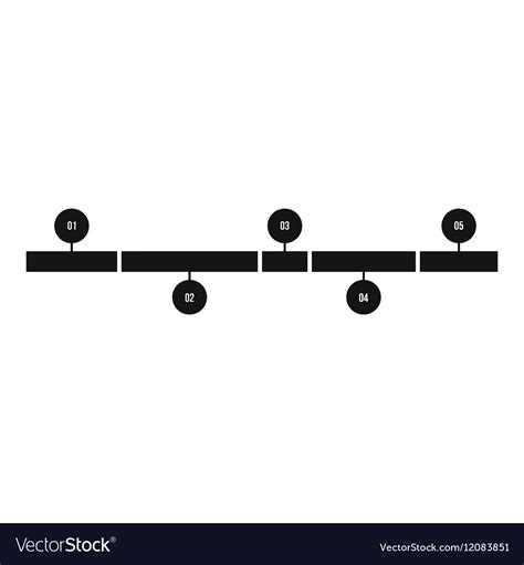 Timeline Infographic Icon Simple Style Royalty Free Vector