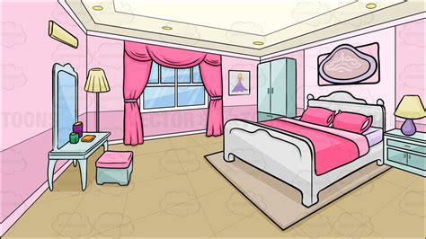Learn how to draw barbies bedroom with this easy. A Bedroom Of A Teenage Girl Background - Clipart Cartoons ...