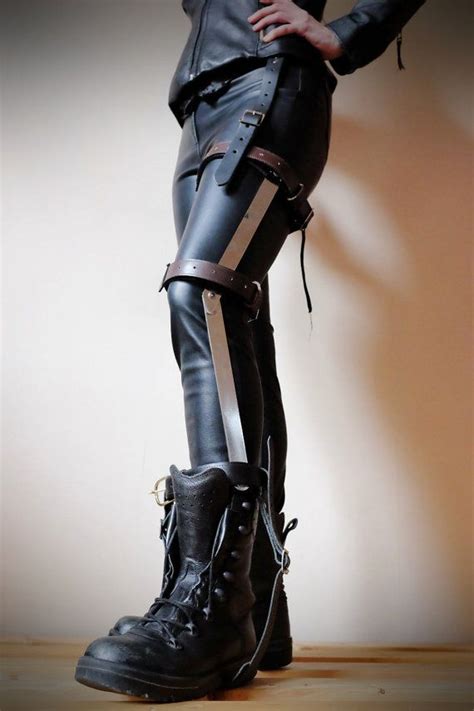 Leg Brace Made From Steel With Real Leather Straps Mad Max Etsy