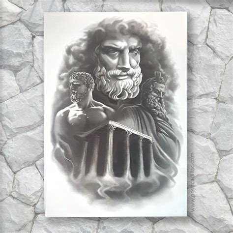 Apollo greek mythology greece mythology greek mythology tattoos greek and roman mythology greek gods and goddesses percy jackson apollo tattoo zeus tattoo gott tattoos. Large Temporary Waterproof Tattoo Greek Ethnic Hellenistic ...