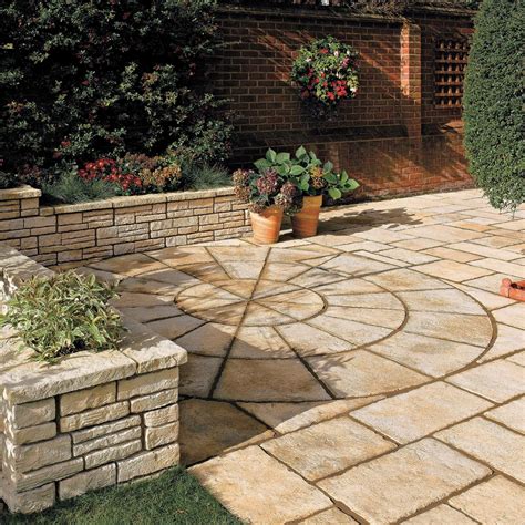 Bradstone Old Town Weathered Limestone Circle Old Town Patio Public