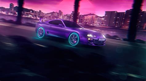🔥 Download Neon Purple Toyota Supra Car Wallpaper By Michellem43