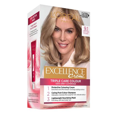 Buy Loreal Excellence Creme 91 Light Ash Blonde Hair Colour Online At