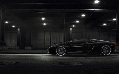 Lamborghini Aventador Lp700 4 Black Car Garage Hd Wallpaper