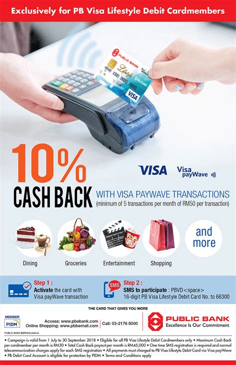 Cashback debit is the online checking account with a debit card that lets you earn cash back for your spending. 10% Cash Back with Visa PayWave on PB Visa Lifestyle Debit Card - RMvalues Banking & Finance