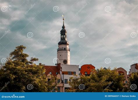 Glogow View Of The Towers In The City Center Stock Image Image Of