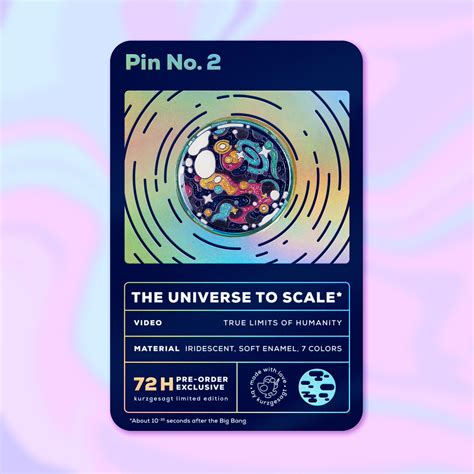 Limited Edition Universe To Scale Pin The Kurzgesagt Shop