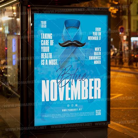 Download Blue November Psd Template Flyer Psdmarket