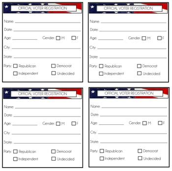 On your registration certificate, you will see. Voter Registration Cards {Mock Election} by Kids and ...