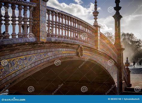 Bridge On The Spanish Square Sevilla Spain Stock Photo Image Of