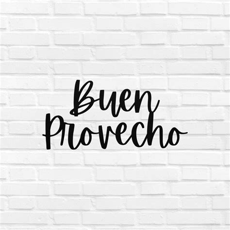 Buen Provecho Sign Kitchen Metal Sign Kitchen Sign Buen Provecho