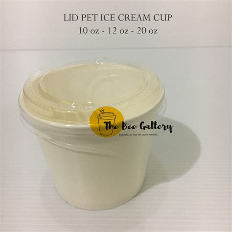 Jual LID Tutup PET Oz Ice Cream PAPER CUP Gelas Kertas Es Krim