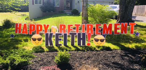 Happy Retirement Keith Happy Retirement Lawn Sign Front Yard