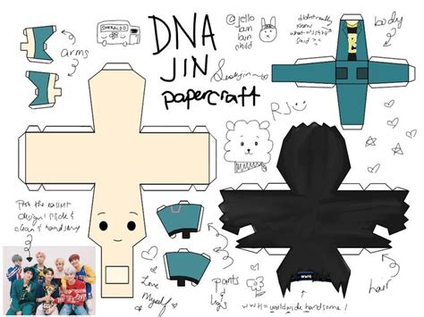 Papertoy Bts Jin Dna ♡ Paper Crafts Paper Doll Template Paper Toys Diy